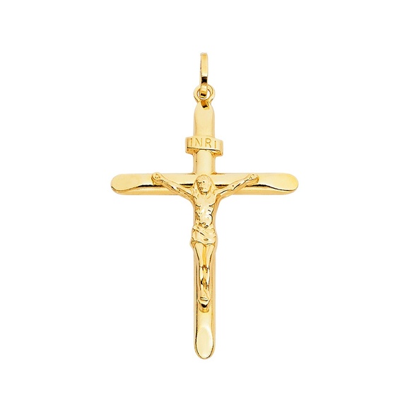 14K Yellow GoldReligious Crucifix Pendant
